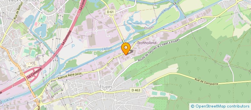 localisation de l'entreprise EIMI ELEC à ETUPES
