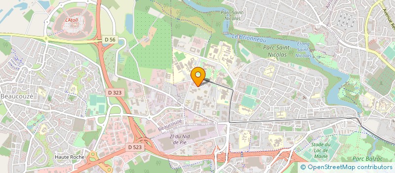 localisation de l'entreprise EISOX R ET D  ANGERS