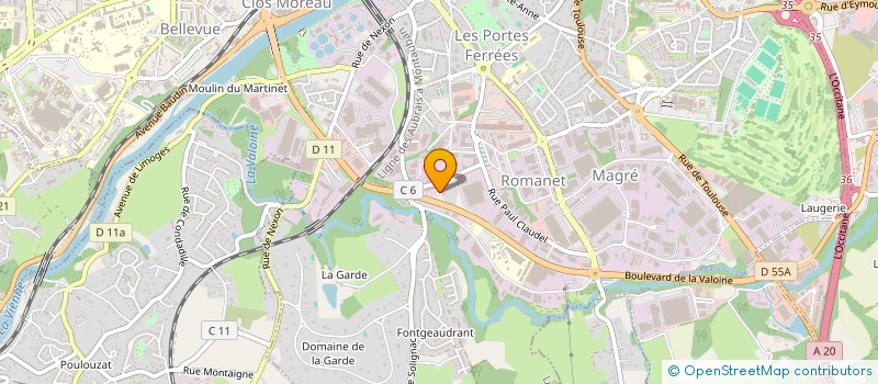 localisation de l'entreprise EIT SP à LIMOGES