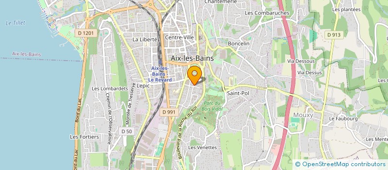 localisation de l'entreprise EIVIE NATURE à AIX-LES-BAINS