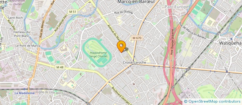 localisation de l'entreprise EJ 112 à MARCQ-EN-BARŒUL