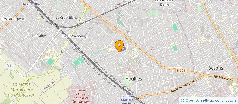 localisation de l'entreprise EJ  HOUILLES