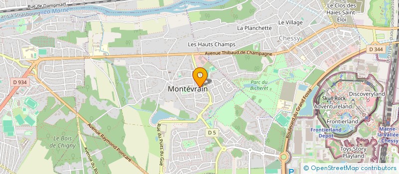 localisation de l'entreprise EJ CLIM à MONTEVRAIN