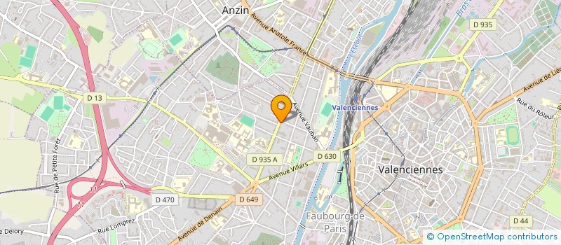 localisation de l'entreprise EJ DEPRES à VALENCIENNES