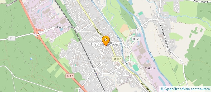 localisation de l'entreprise EJ FERMETURES à THAON-LES-VOSGES