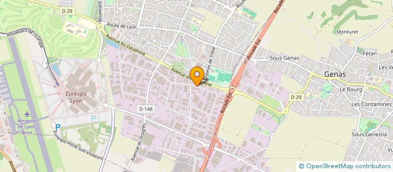 localisation de l'entreprise EJ SAS  GENAS