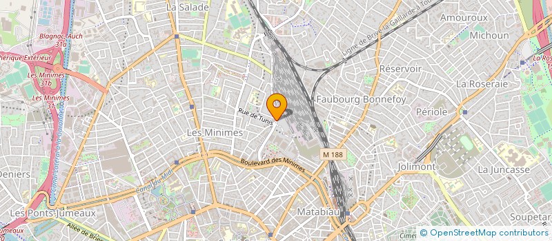 localisation de l'entreprise EJ TRANSPORT à TOULOUSE