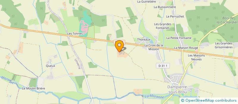 localisation de l'entreprise EJ VALADIER à DAMPIERRE-SOUS-BROU