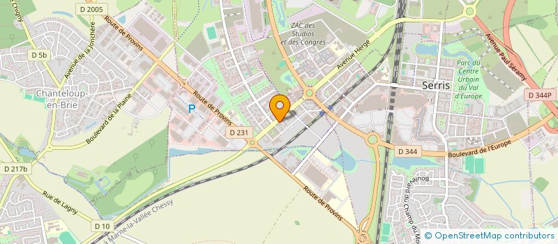 localisation de l'entreprise EJAK FRANCE LOGISTIQUE  MONTEVRAIN