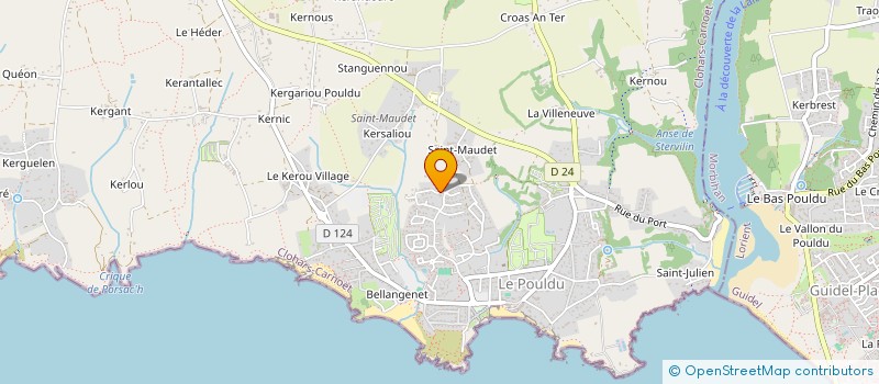 localisation de l'entreprise EJC  CLOHARS-CARNOET