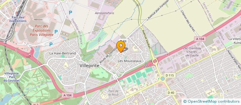 localisation de l'entreprise EJC TRANSPORT  VILLEPINTE