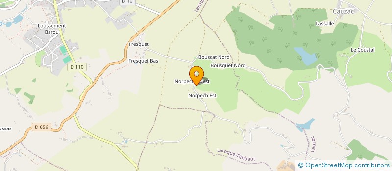 localisation de l'entreprise EJF IMMOBILIER  LAROQUE-TIMBAUT