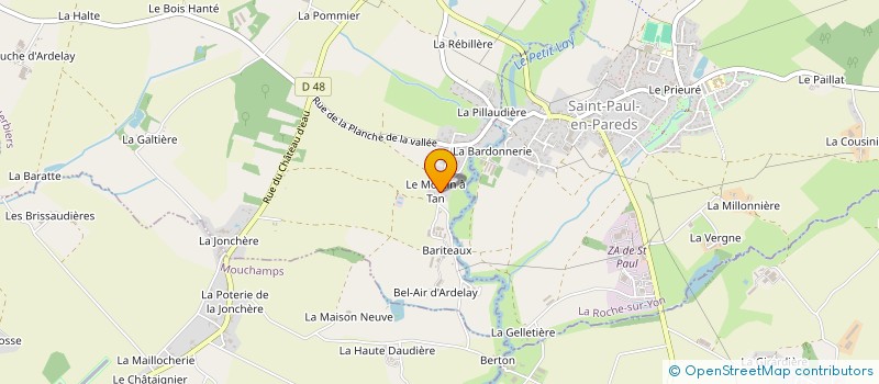 localisation de l'entreprise EJFORT à LES HERBIERS