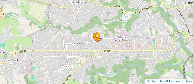 localisation de l'entreprise EJLG  CRAPONNE