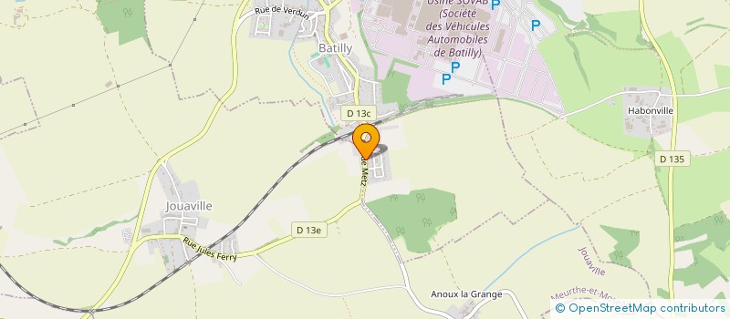 localisation de l'entreprise EJN  BATILLY