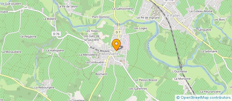 localisation de l'entreprise EJP-BOIS DE CHAUFFAGE 44  MONNIERES