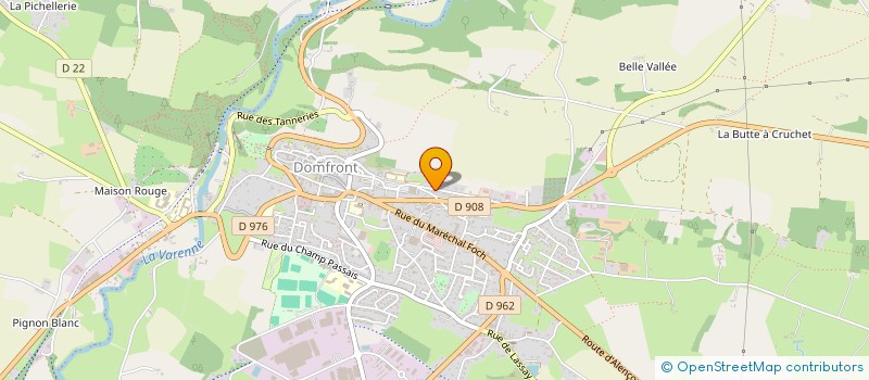localisation de l'entreprise EJS FINANCES à DOMFRONT EN POIRAIE