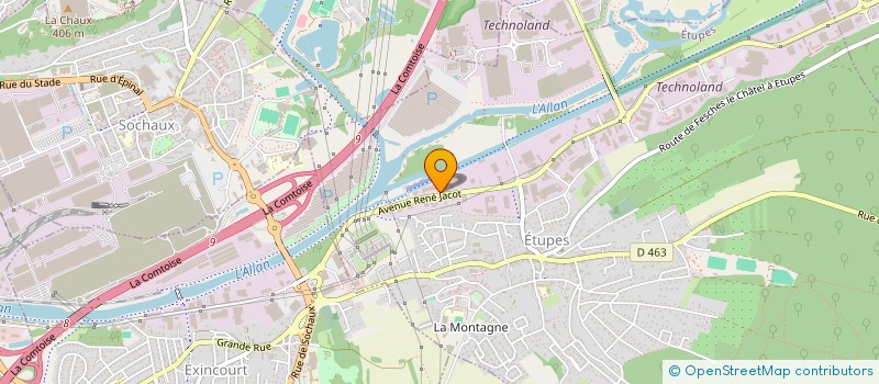 localisation de l'entreprise EJS PROMOTION  ETUPES