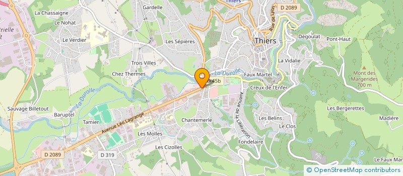 localisation de l'entreprise EK EDOUARD*KOWASKI INDIVISION  THIERS