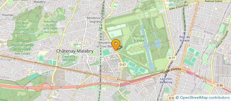 localisation de l'entreprise EK ELEC à CHATENAY-MALABRY