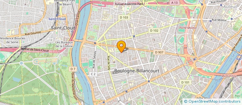 localisation de l'entreprise EK PARTNERS à BOULOGNE-BILLANCOURT