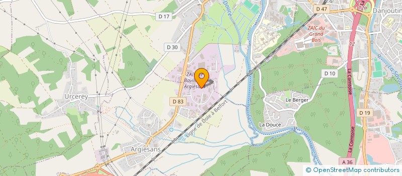 localisation de l'entreprise EK PNEUS 90  ARGIESANS