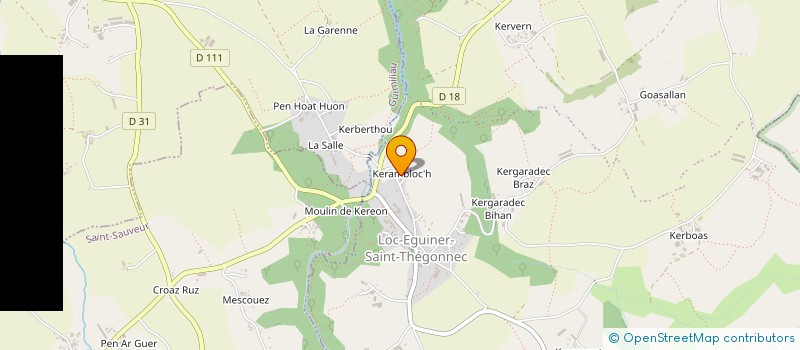 localisation de l'entreprise EK SERVICES TOITURE  SAINT-THEGONNEC LOC-EGUINER