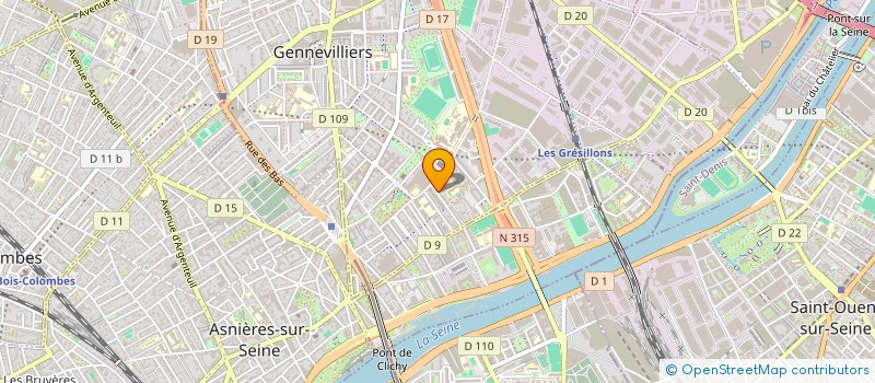 localisation de l'entreprise EK-TECH à GENNEVILLIERS