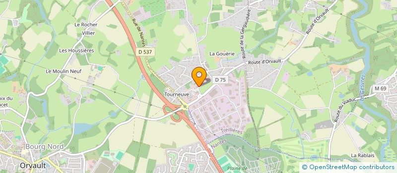 localisation de l'entreprise EKALIS à TREILLIERES