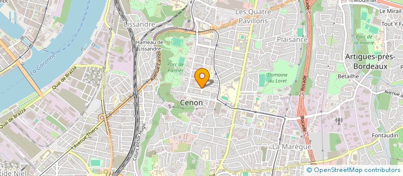 localisation de l'entreprise EKCM à CENON