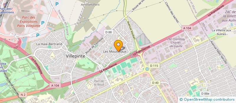 localisation de l'entreprise EKH à VILLEPINTE