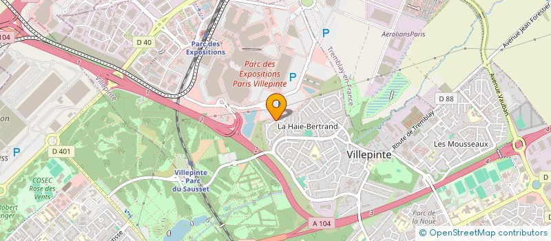 localisation de l'entreprise EKHAMENES à VILLEPINTE