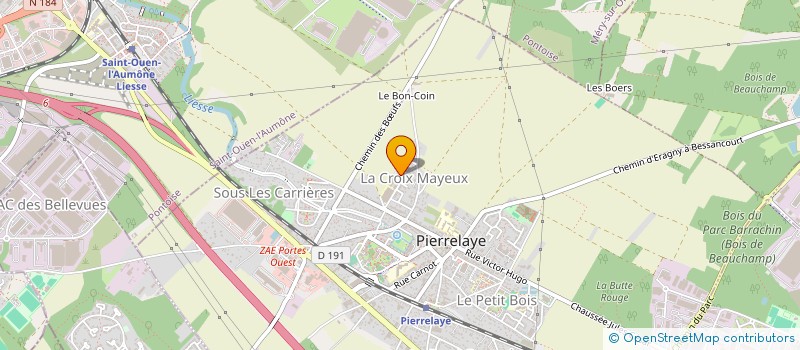 localisation de l'entreprise EKHO ASSOCIES  PIERRELAYE