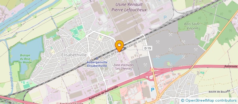 localisation de l'entreprise EKILIBRE à AUBERGENVILLE