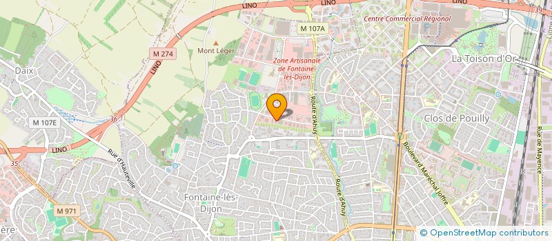 localisation de l'entreprise EKILIBRIUM  FONTAINE-LES-DIJON