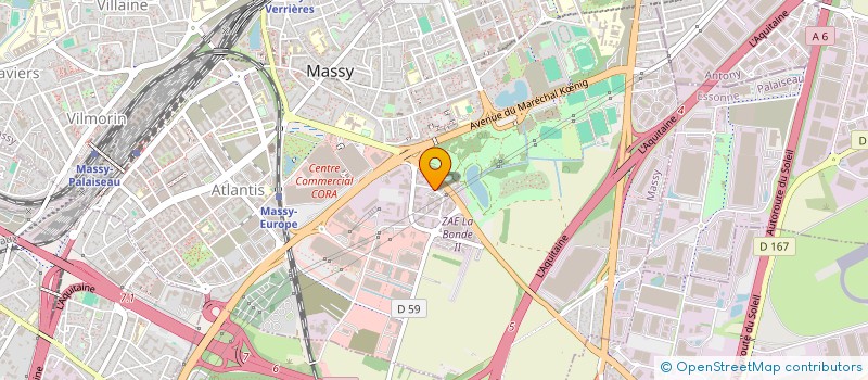localisation de l'entreprise EKINOX à MASSY