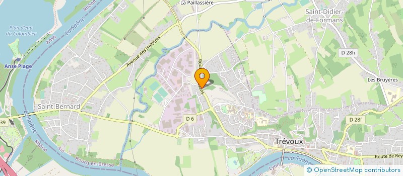 localisation de l'entreprise EKINOX à TREVOUX