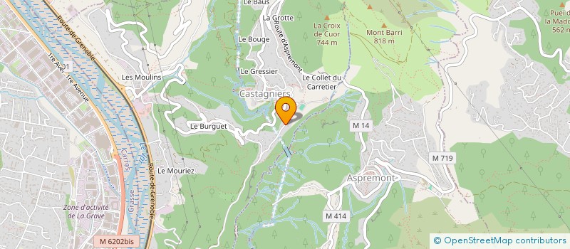 localisation de l'entreprise EKINOX DESIGN  CASTAGNIERS