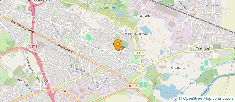 localisation de l'entreprise EKINOXE  TRELAZE