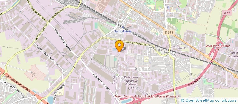 localisation de l'entreprise EKIPELEC à CORBAS