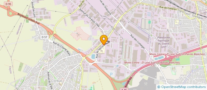 localisation de l'entreprise EKIPMAT à CORBAS