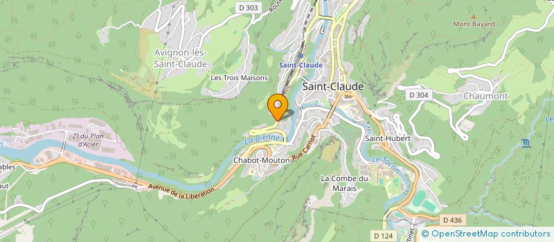 localisation de l'entreprise EKITE  SAINT-CLAUDE