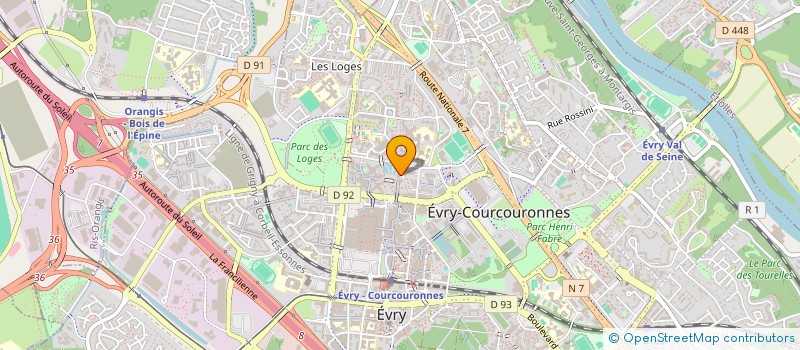 localisation de l'entreprise EKL TRANSPORT à EVRY-COURCOURONNES