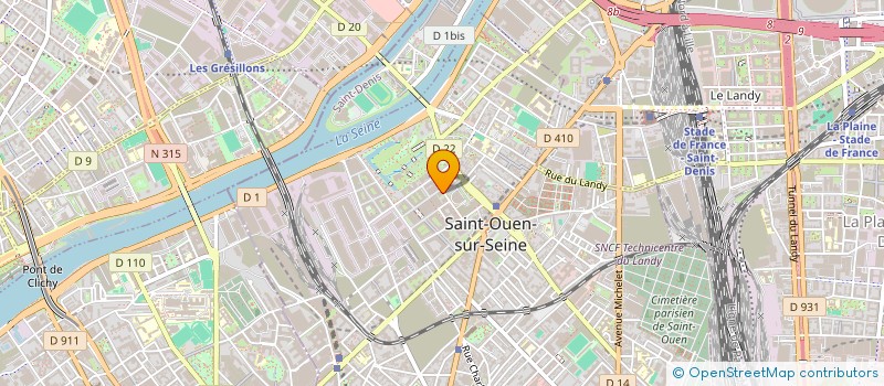 localisation de l'entreprise EKLOS à SAINT-OUEN-SUR-SEINE