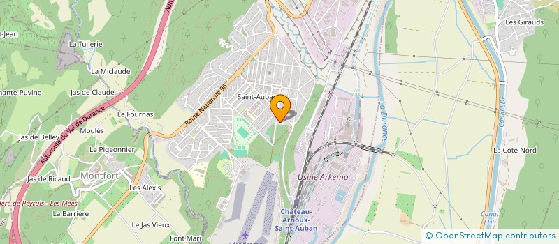 localisation de l'entreprise EKLUNDA à CHATEAU-ARNOUX-SAINT-AUBAN