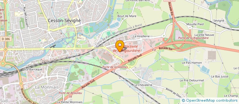 localisation de l'entreprise EKM à CESSON-SEVIGNE