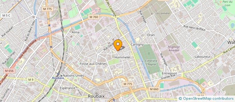localisation de l'entreprise EKO MEUBLE à ROUBAIX