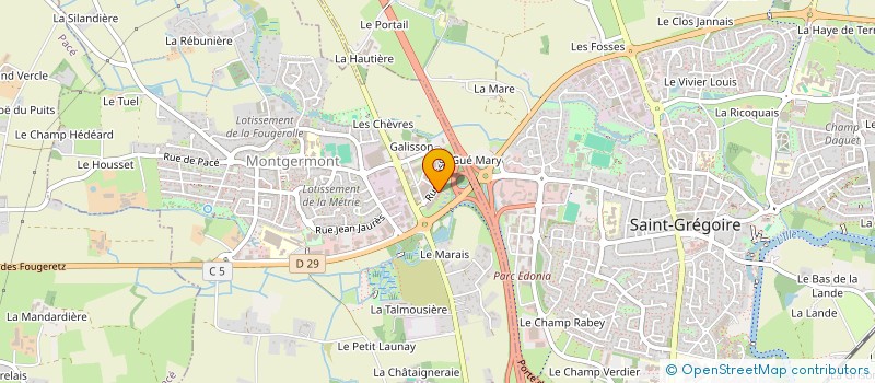 localisation de l'entreprise EKO PARC BREIZH  MONTGERMONT