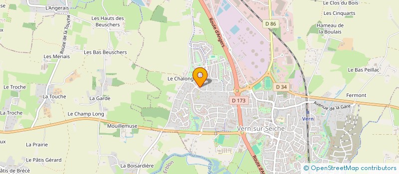 localisation de l'entreprise EKOAM ENVIRONNEMENT à VERN-SUR-SEICHE