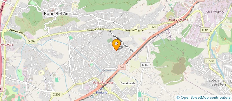 localisation de l'entreprise EKOFORMA à BOUC-BEL-AIR